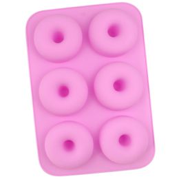 Silicone Donut Mould for 6 Doughnuts, Set of 2. Food Grade LFGB Silicone Bagels Baking Pan, Non-Stick, Dishwasher Safe, Heat Resistant and Microwave Safe 1224559