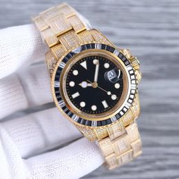 High quality water ghost men's watch diving sport imported movement sapphire mirror inset top natural white stone technology very difficult luxury diamond watch