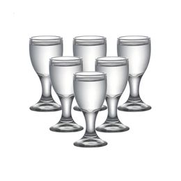 Wine Glasses Set of 6pcs 03oz Lead Free Glass Machine Made Chinese Old Fashioned S for Liqueur Vodka Spirit Dinks 10ml 230812