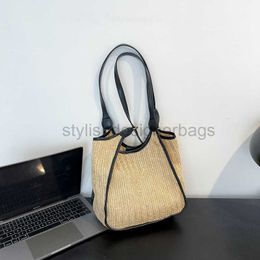 Beach Bags Grass Woven Bag for Women 2023 Summer New Fashion One Shoulder Large Bag with Personalised Texture and Large Capacity Woven Tote Bagstylishdesignerbags