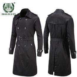 Men's Trench Coats Brand British Style Classic Trench Coat Jacket Men Fashion Trench Coat Male Double Breasted Long Slim Outwear Adjustable Belt 230812