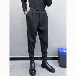 Men's Pants Summer Thin Casual For Young Adults: Harem With Magic Tape Ankles British Style And Chill Look Streetwear Men