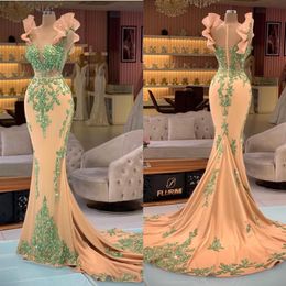 Customise Evening Dresses 2022 robe soiree femme Prom Gowns Lace Applique Sequins Party Dress Formal Occasional Robe199d