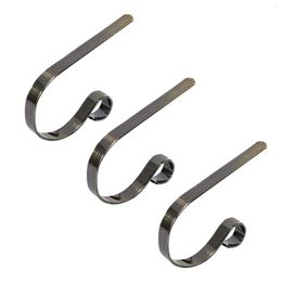 Hangers Christmas Fireplace Hanger Metal Stocking Design 3pc Hooks With Non- Holder Baskets For Closet Organization Clothes Storage