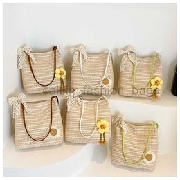 Beach Bags Fashion casual straw woven bag 2023 summer new simple and fashionable large capacity tote bag casual shoulder bag for women caitlin_fashion_bags