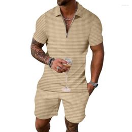 Men's Tracksuits Fashion Men Summer Short Sleeves Set Sizes M-3XL