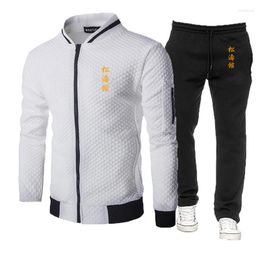 Men's Tracksuits Sokan Karate 2023 Spring And Autumn Style Zipper Printing Jackets Sport Suits Male Hoodies Fitness Sweatpant Set