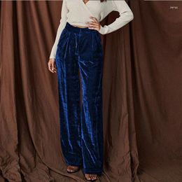 Women's Pants 2023 High Waist Soft And Comfortable Trousers Casual Autumn Golden Velvet Loose