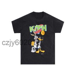 Men's Tshirts Kith Co Branded Tunes Kithjam Vintage Tee Rabbit and Daffy Duck Tshirtfemp