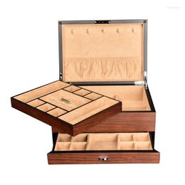 Storage Boxes Wholesale Wood Vintage Classic Drawers Jewelry Box Organizer Custom Logo