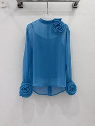 Women's Sweaters The Spring And Summer 2023 Heavy Solid Flower Shirt 0805