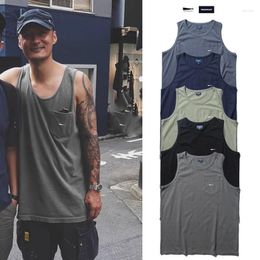 Men's Tank Tops DESCENDANT DCDT Cotton Top Japanese-style Loose Solid Colour Sleeveless T-Shirt For Summer Sweatshirt Pullover