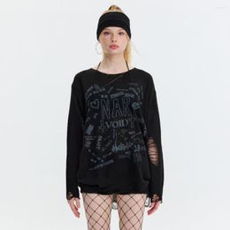 Women's Sweaters Graffiti Graphic Distressed Frayed With Legging Warmer Winter Ripped Goth Aesthetic Clothing For Women Girls