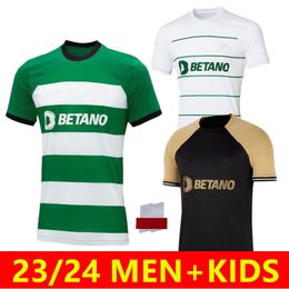 23 24 Sporting CP Lisboa Maglie da calcio Lisbona Jovane Sarabia Vietto Coates Acuna Away 2023 2024 Shirt da calcio uomini bambini