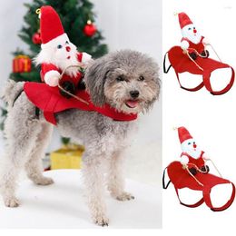 Dog Apparel Christmas Pet Cat Costumes Funny Santa Claus Costume For Dogs Cats Novelty Clothes Chihuahua Pug York Shire Clothing