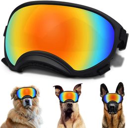 Dog Apparel Dog Sunglasses Dog Goggles with Adjustable Strap UV Protection Winproof Dog Sunglasses Suitable for Medium-Large Dog Pet Glasses 230812