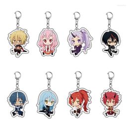 Keychains That Time I Got Reincarnated As A Slime Anime KeyChain Women Key Chain For Men Ring Acrylic Car Pendant Japan Cos Girls Gift