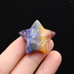 Charms 30x30mm Seven Chakras Pendant Star Shape For Jewellery Making Supplies DIY Women Necklace Earring Accessories 1pc