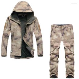 Racing Sets Camouflage Military Uniform Winter Thermal Fleece Tactical Clothes US Army Soldier Combat Suits Outdoor Training