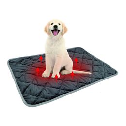 kennels pens Pet Thermal Pad for Dogs Cats with Timer Safety Cat Dog Heating Pad Waterproof Heated Cat Dog Bed Mat 230812