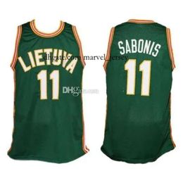 #11 Arvydas Sabonis Team Lietuva Lithuania Retro Classic Basketball Jersey Mens Ed Custom Number and Name Jerseys