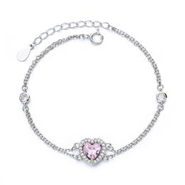 2023 New Xia Xiaozhong Premium Sense Inn Guard Heart Sterling Silver Double Layer Bracelet Girl Exquisite 520 Gift