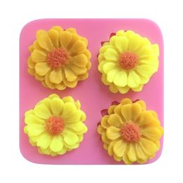 chrysanthemum Daisy Flower Fondant Silicone Sugar Molds for Chocolate Cookies Cupcake Cake Candy Baby Shower 12245272