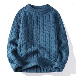 Men's Sweaters 2023 Winter/Autumn High-Quality Fashion Trend Sweater Men Casual Loose Warm Comfortable Solid Color