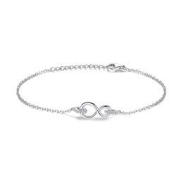 S925 Sterling Silver Bracelet Women's Mobius Simple Chain Headpiece