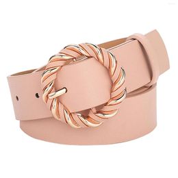 Belts Women Fashion Soft Leather With O Ring Buckle Mens Dress Men Slide Belt