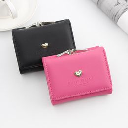 Wallets Women's Small Wallet Student Coin Purse Korean Style Short Tri-fold Bag Money Clutch