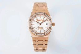 8F Factory Luxury Ladies Diamond 34mm Watch 9015cal.5800 Mechanical Watch Automatic Oscillating Tuo