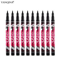 Eye ShadowLiner Combination 12pcsset YANQINA Lasting 36H Liquid Eyeliner Pencil Waterproof Black Easywear Liner Pen Cosmetic wholesale makeup eyeliner 230812