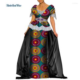 Ethnic Clothing African Print Dresses For Women Bazin Riche Floor Length Party/Wedding Vestidos Traditional WY9023