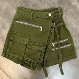 Skirts 2023 Summer For Women With Pockets Vintage Midi Elegant Sexy Wash Cargo Shorts Mini Denim High Waist Knit Ladies Asymmetry Skirt