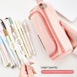 Large Capacity Pencil Case School Supplies Student Stationery Kawaii Multi-functional Storage Bag Cute Creative Canvas Pen Bags