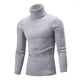 Men's Sweaters Winter High Collar Sweater Casual Turtle Neck Knitting Warm Slim Turtleneck Pullover Men