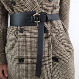 Belts Personality Retro Suit Dress Wide For Ladies Sweater PU Leather Belt Knotted Waist Strap Cummerbund Women Waistband