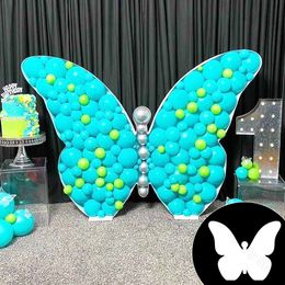 Other Event Party Supplies 110cm Butterfly Mosaic Balloon Frame Board Balloons Filling Box for Birthday Decor Baby Shower Backdrop 230812