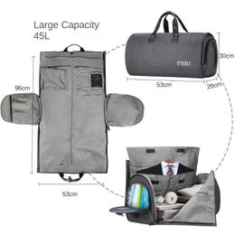 Storage Boxes Bins Travel Bag Men's Wet and Dry Separation Large Capacity Handheld Suit Business Folding Duffel 230812