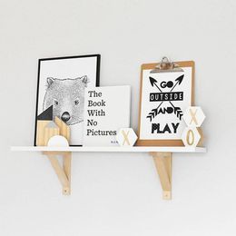 Decorative Objects Figurines Baby Room Wall Shelf Wooden Shelves Nursery Children Decorations Large Floating for Living Decor Home Organise 230812