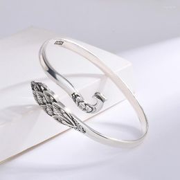 Bangle Sell Peacock Animal Design Retro Thai Silver Ladies Jewellery For Women Mother's Day Gifts No Fade