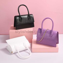 Shoulder Bags 2023 Trapeze Hot Style Hit Color PVC Jelly Macaroon Candy Long Chain Handbag Shoulder Diagonal Female Bag Sweet CrossBodystylishdesignerbags