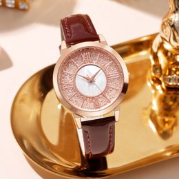 Womens watch watches high quality luxury Limited Edition waterproof quartz-battery 30mm Leather watch