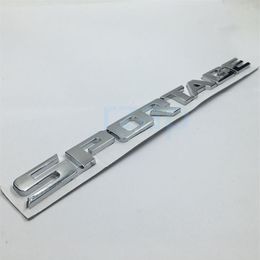 Car Rear Trunk Emblem For Kia Sportage 3D Silver Letters Logo Badge Name Plate Decoration Sticker266n