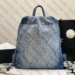 Designer backpack CC10A mirror quality luxury backpack leather shoulder bag shopping bag exquisitely packaged 34CM