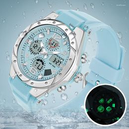 Wristwatches Sdotter Relogio Feiminio Digital Watch Women Luxury Rose Gold Men Sports Watches LED Electronic Wrist Waterproof Rel