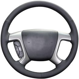 DIY Genuine Leather Steering Wheel Cover for 2009-2017 Chevrolet Traverse Express 2007-2014 Tahoe Suburban Avalanche Silverado 250317r