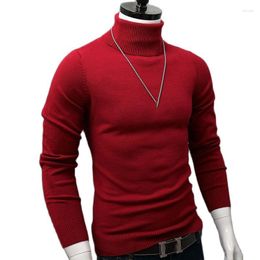 Men's Sweaters ARCSINX Turtleneck Sweater Winter Fitness Men Clothes Korean Slim Fit Pullover Knitwear Plus Size 3XL XXL