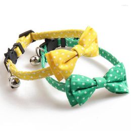 Cat Collars Dots Pattern Dog Collar Cute Pet Puppy Small Dogs Cats Bowknot Bow Ties Grooming Accessories For Necklace